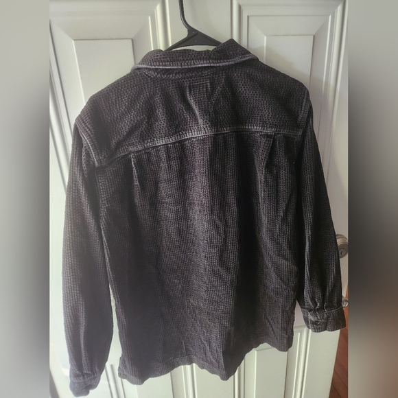 SOLD - LL Bean Wide Wale Corduory Black Button Up Womens L Reg - Picture 4 of 4